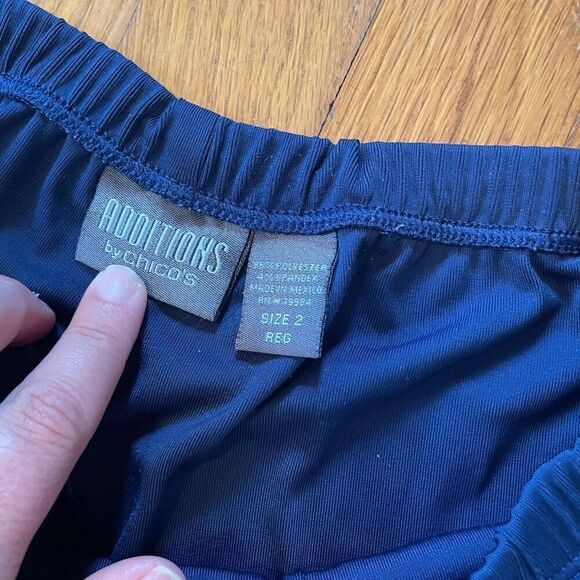 ADDITIONS BY CHICO’S | navy blue elastic waist pants size 2R or M - Picture 2 of 2